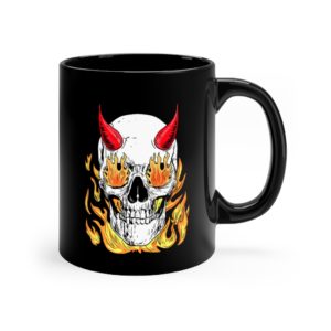 Skull & Fire Black Lords Mobile Mug